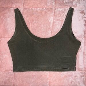 Brandy Melville Olive Green Crop Top